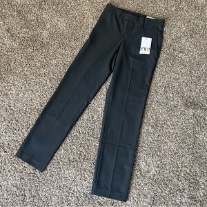 ZARA New Mid-Rise Straight Fit Trousers ZW Collection Pants Women's Size XS